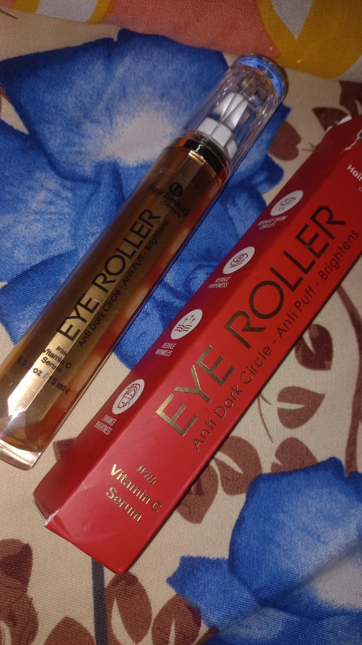 Customer photo review of Eye Roller | Eliminates Dark Circles & Puffy Eyes