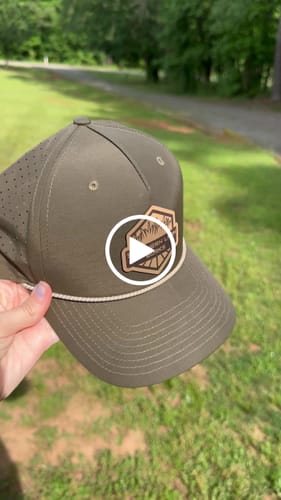 Customer video review of Custom Leather Patch Trucker Hat - Richardson 355