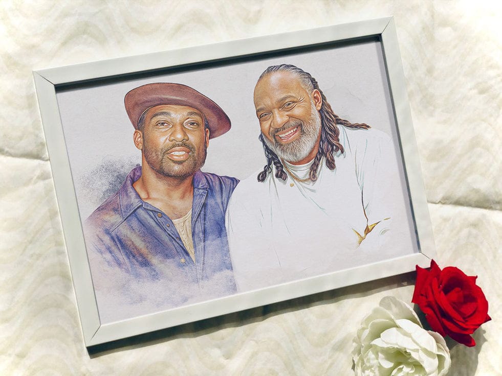 Customer photo review of Watercolor Memorial Portrait