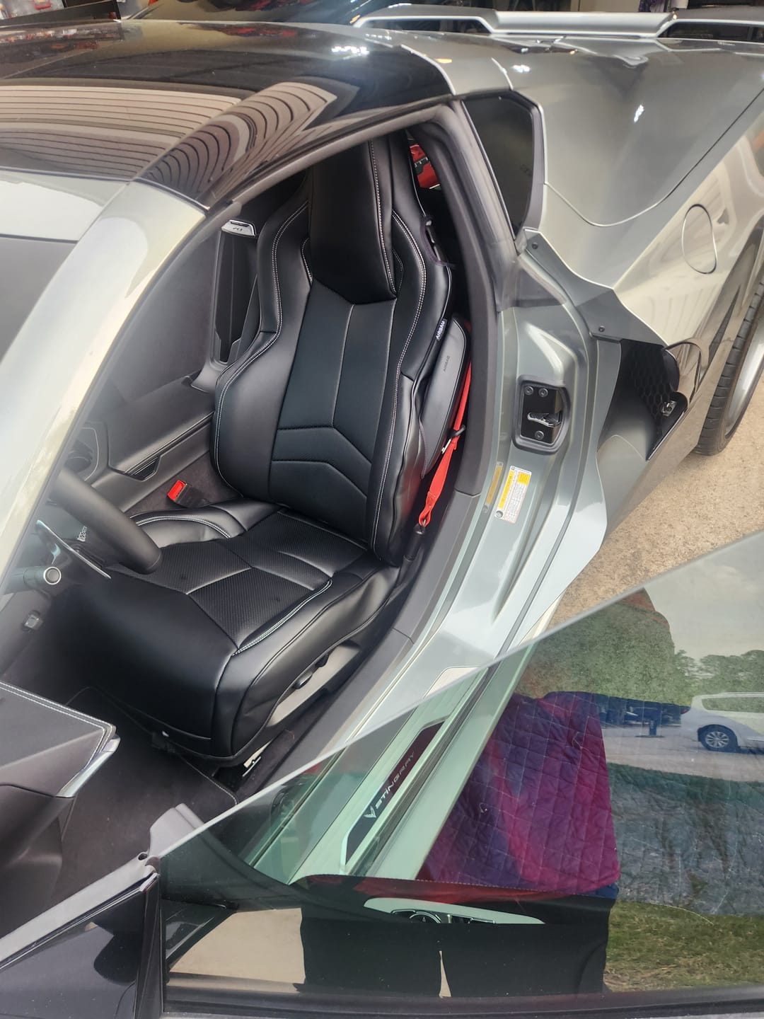 Customer photo review of Corvette C8 Custom Leather Seat Covers