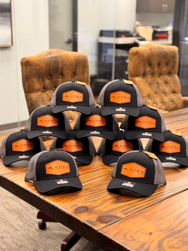 Customer photo review of Custom Leather Patch Hats Richardson 115 Laser Engraved