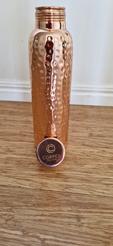 Customer photo review of Hammered Pure Copper Water Bottle 950ml
