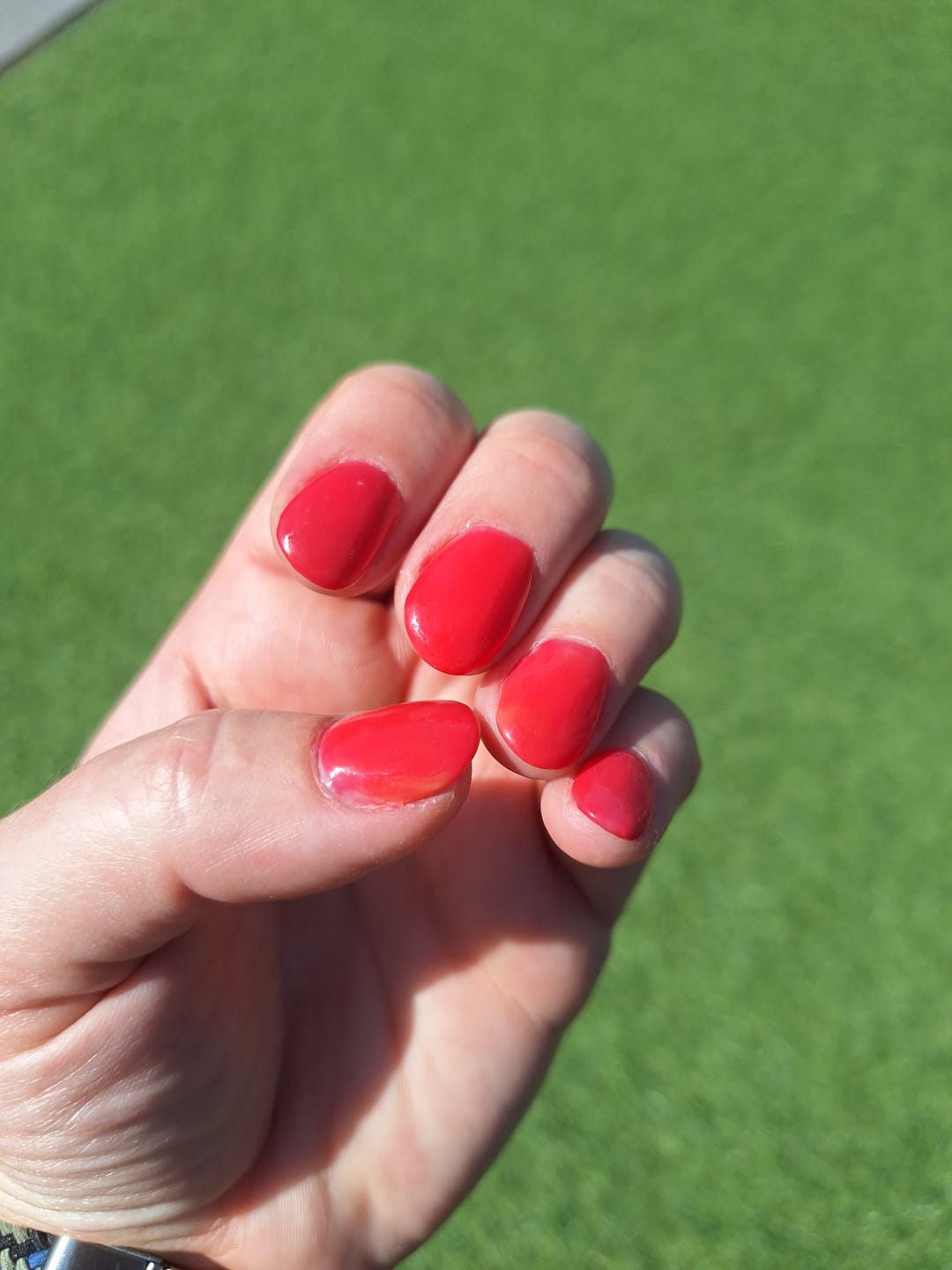 Customer photo review of Cerise Dipping Powder