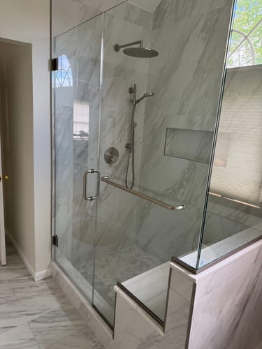Customer photo review of 2-Handle Valve and Trim Shower System with Dual Shower Head