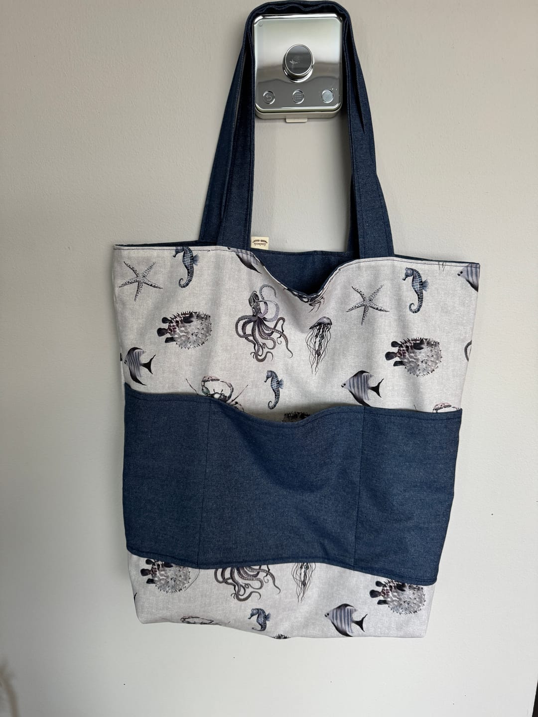 Customer photo review of Ocean Life Digital Print Cotton Canvas Fabric