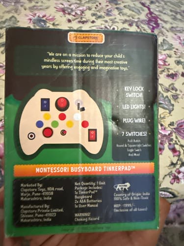 Customer photo review of Spark Switch Montessori Busy Board-V1