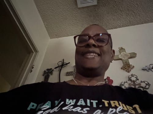 Sylena T. review of Pray Wait Trust Colorful Short Sleeve Shirt image 1 out of 1