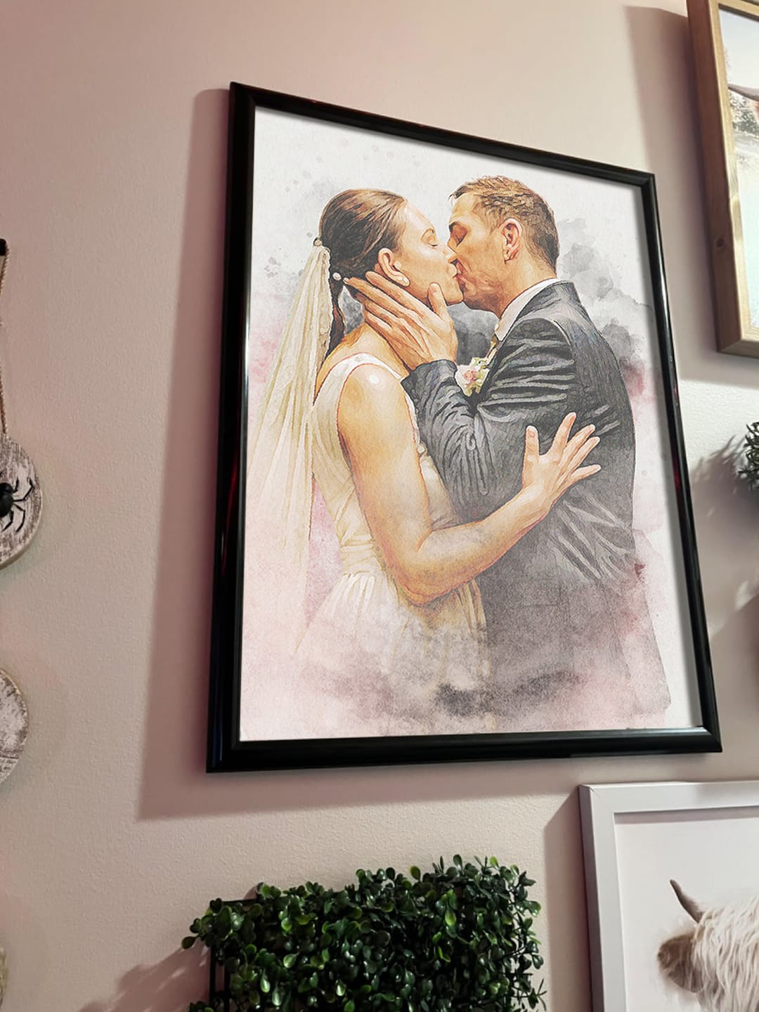 Customer photo review of Watercolor Memorial Portrait