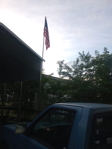 Customer photo review of Heavy Duty American Flag - Outdoor Nylon - Made In USA