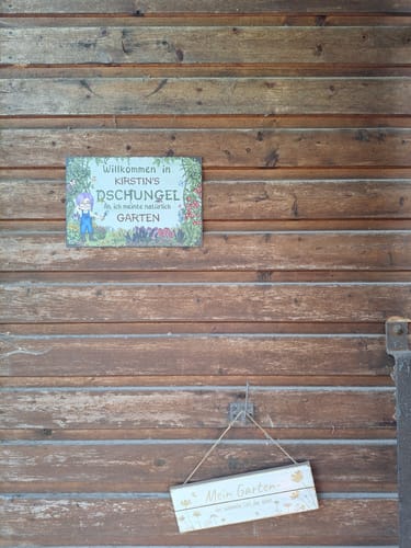 Customer photo review of Willkommen in meinem Dschungel - Gartenschild