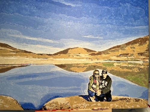 Customer photo review of Custom Paint by Numbers Kit for Personalized Artwork