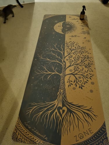 Customer photo review of The Cycle Of Life Cork Yoga Mat