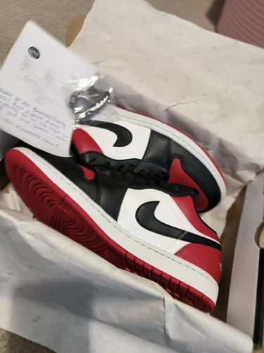 Customer photo review of Jordan 1 Low Bred Toe