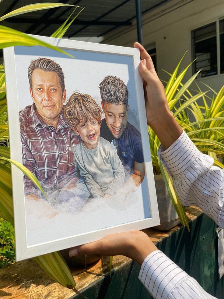 Customer photo review of Watercolor Memorial Portrait
