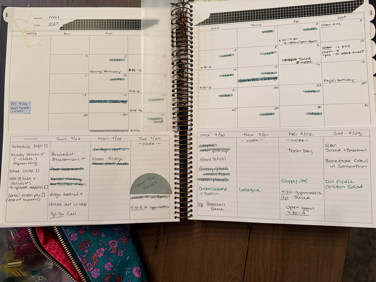 Customer photo review of Undated Portrait Week + Month Planner, Ocean Breeze