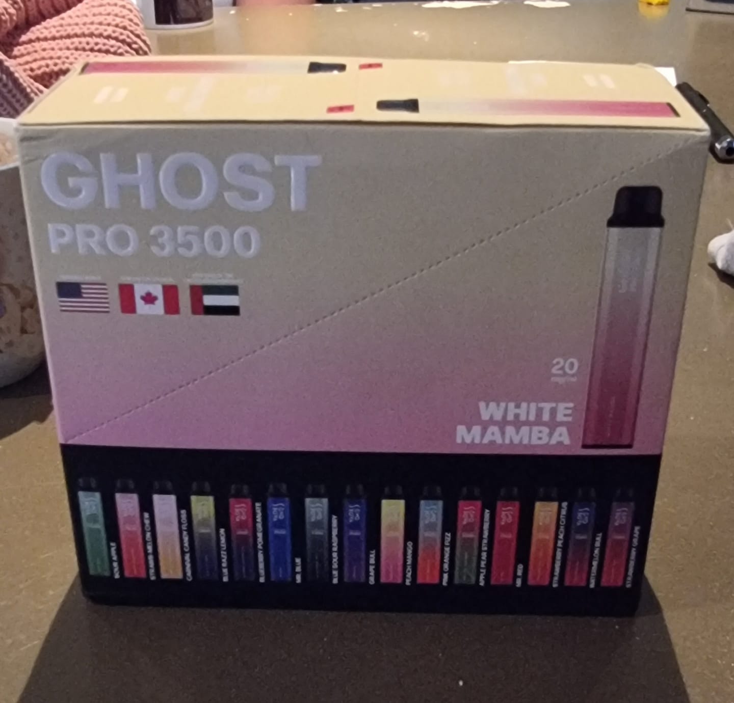 Customer photo review of Ghost Pro 3500 Puffs Disposable Vape Box Of 10