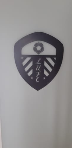Customer photo review of Leeds United F.C. Crest Metal Wall Art