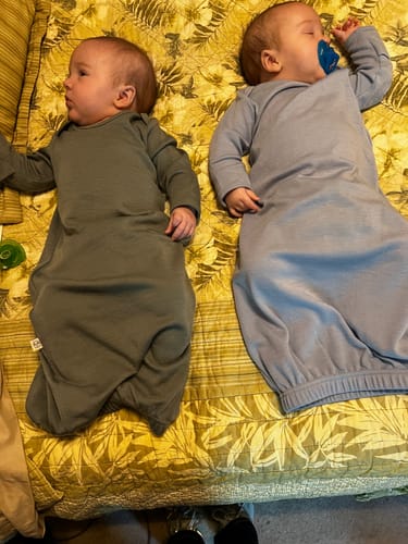 Customer photo review of Baby Gown, Merino Wool, 0-6 Months, Blue