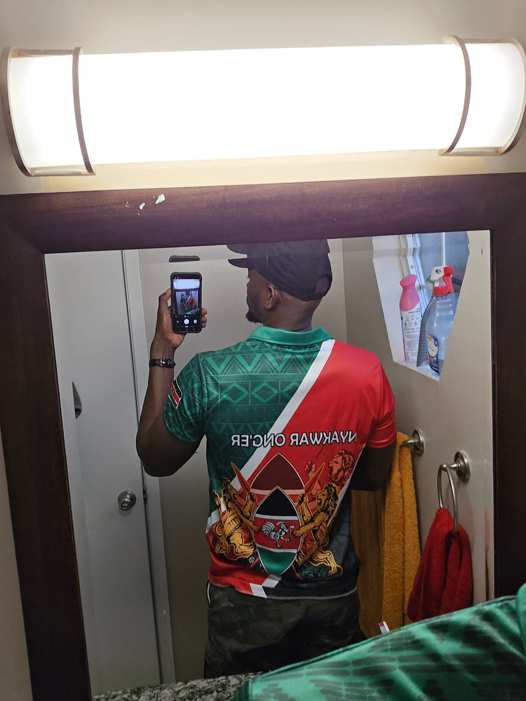 Customer photo review of Personalised Kenya Polo Shirt Coat Of Arms Mix Flag Style LT15