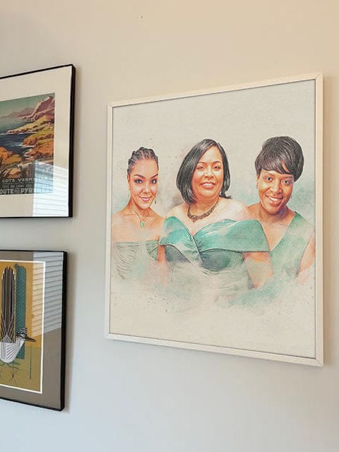 Customer photo review of Watercolor Memorial Portrait