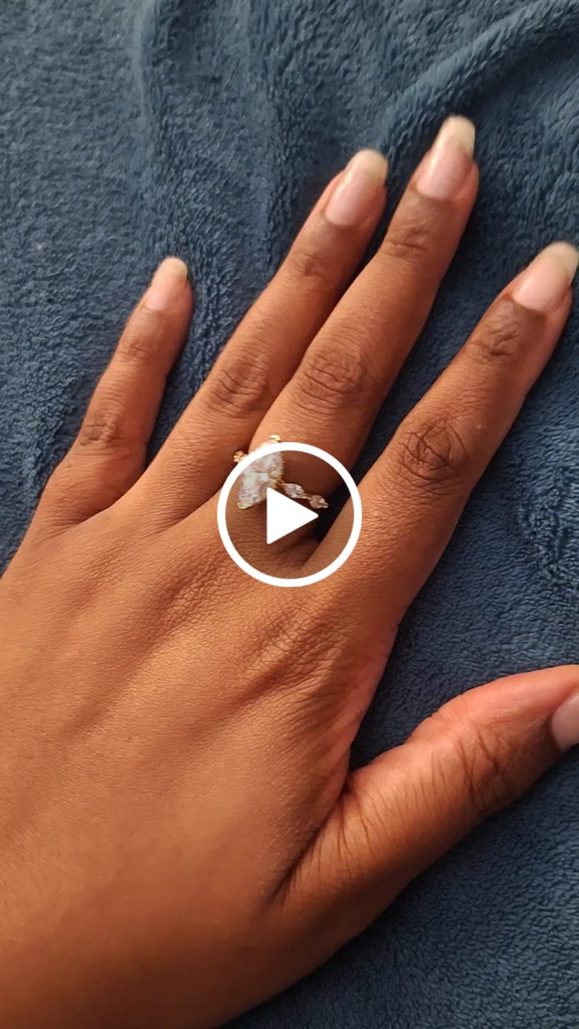Customer video review of Louily Marquise Cut Engagement Ring For Women In Sterling Silver