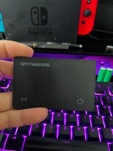 Customer photo review of SPOTMINDERS. Tracking card