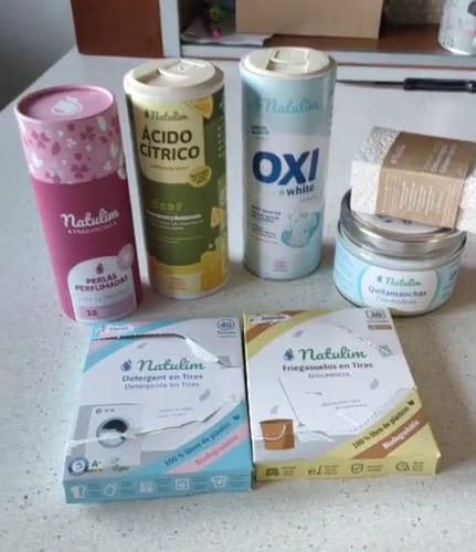 Customer photo review of Eco-Tiras de Detergente 40 lavados Natulim