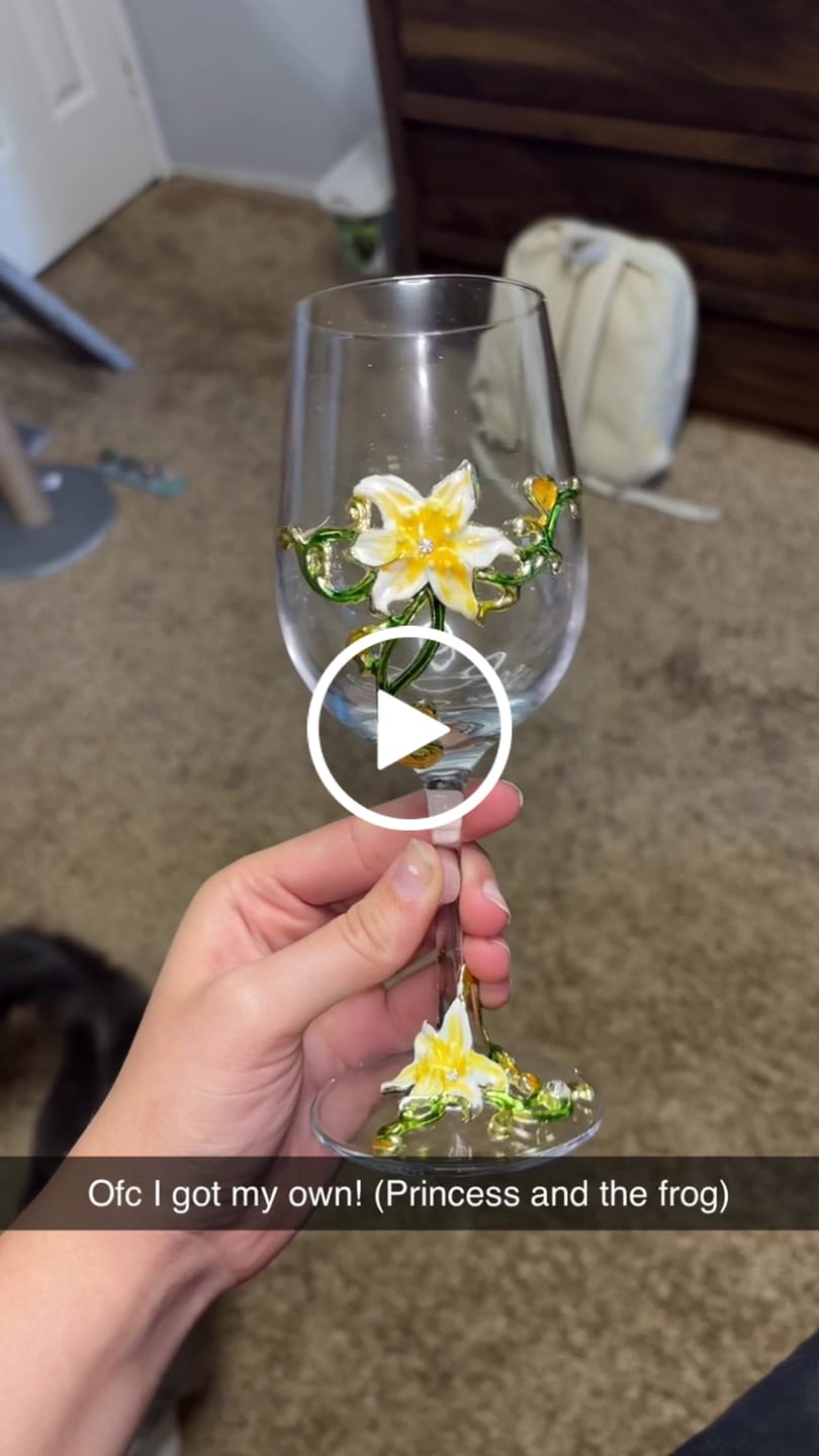 Customer video review of Floral Garden Wine Glass