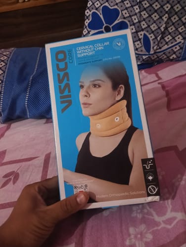 Customer photo review of Cervical Collar without Chin Support | Provides Support to Neck & Relieves Pain (Beige)