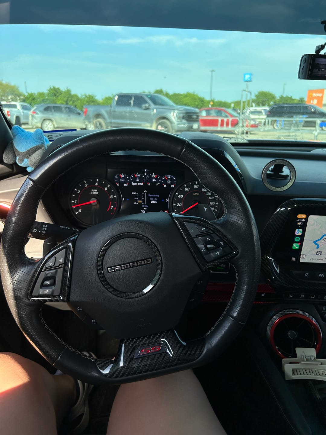 Customer photo review of 2016-2024 Camaro Steering Wheel and Airbag Chrome Delete Covers