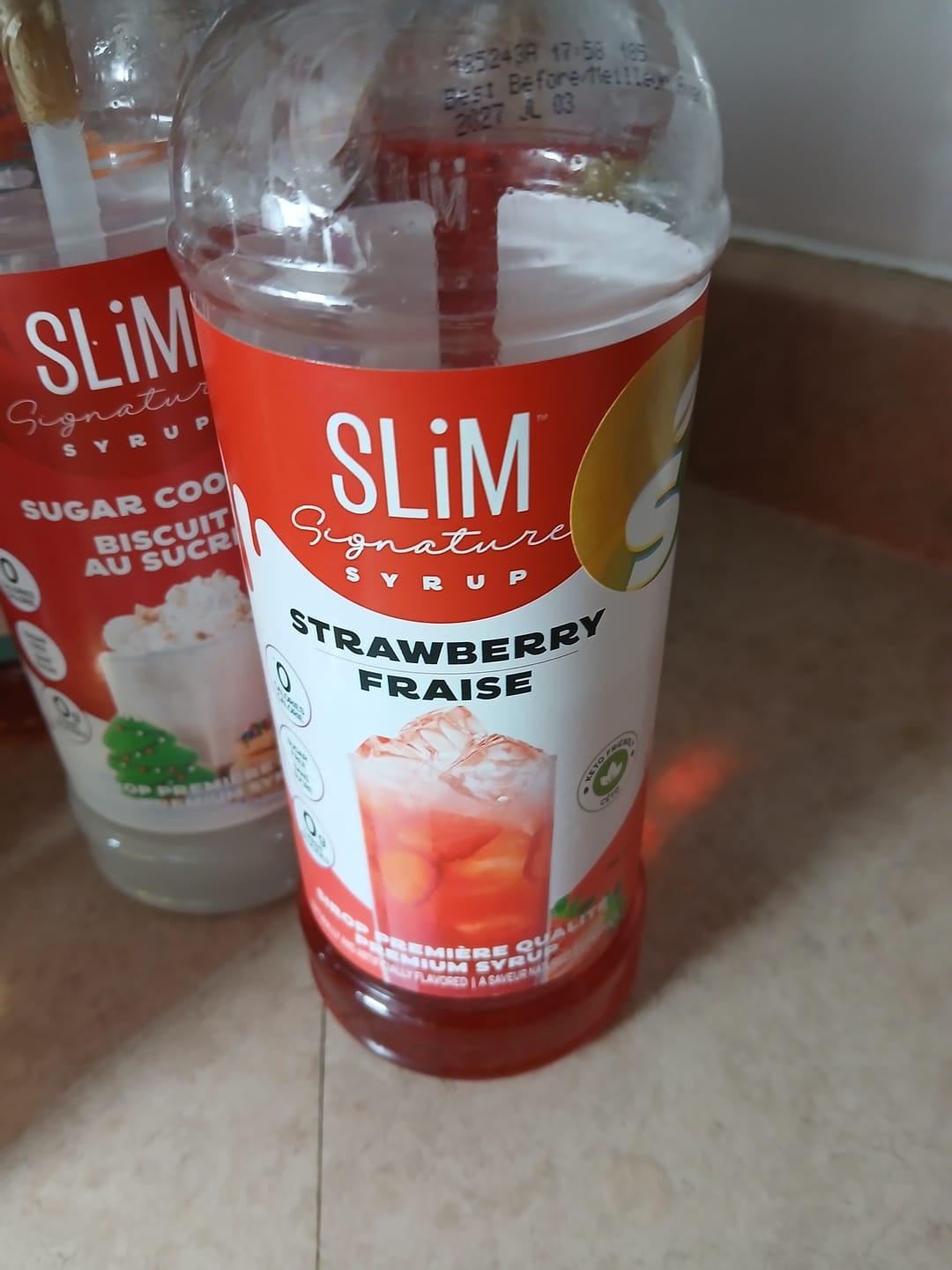 Customer photo review of Slim Syrups - Sugar Free Syrups 750ml