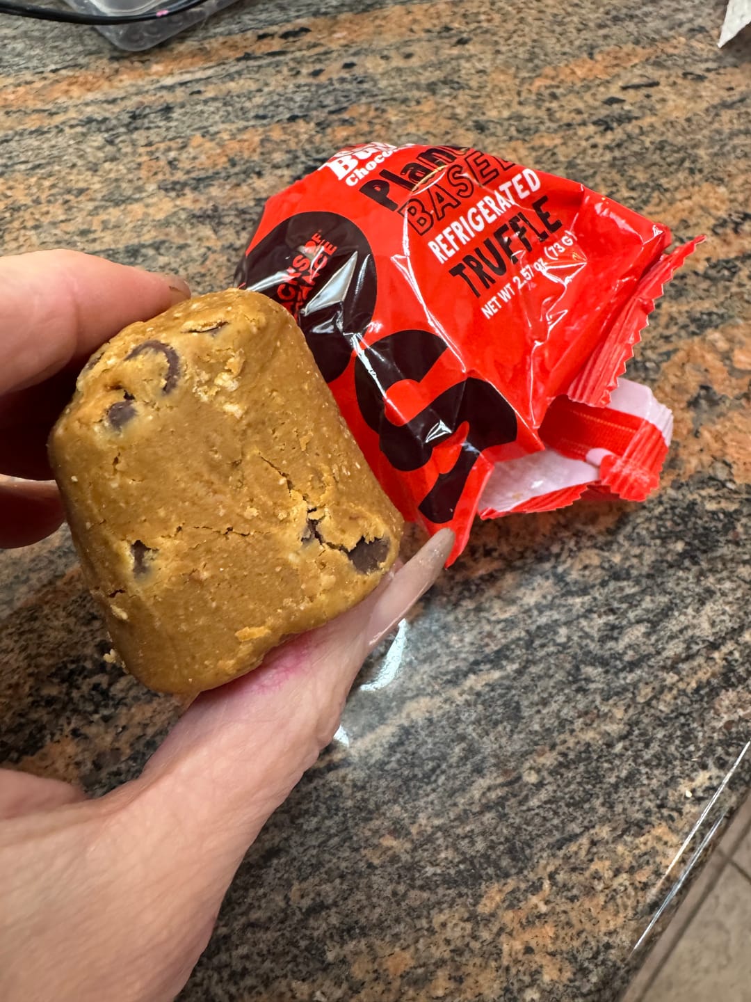 Customer photo review of Cookie Dough Chocolate Chip Truffle  - 6 Truffles