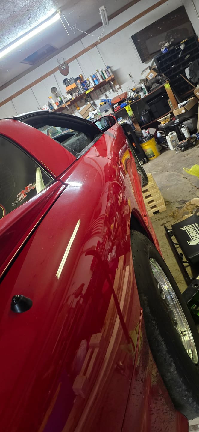 Customer photo review of Red/White Motion Raceworks Decal 8"x2"