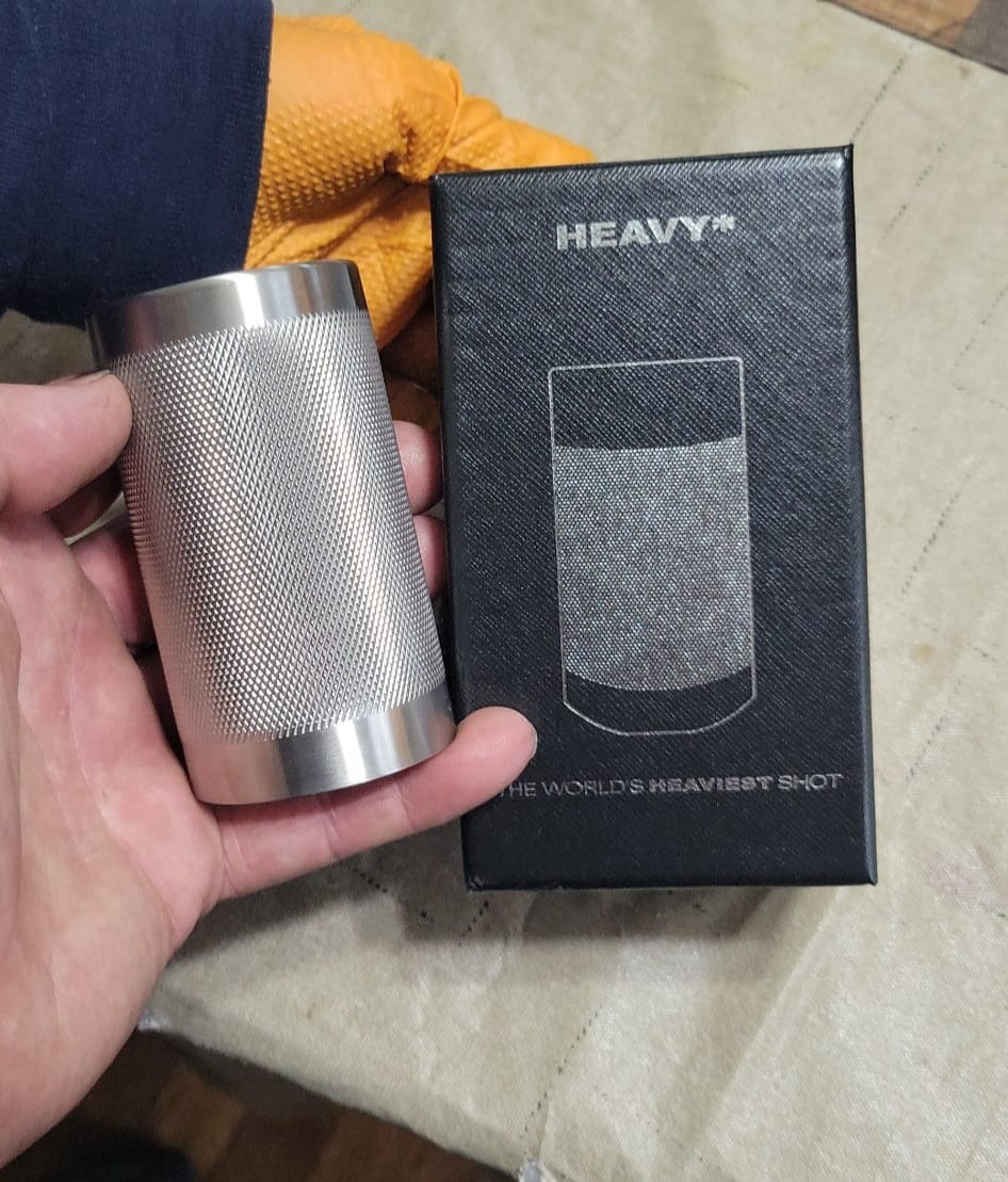 Customer photo review of Heavy* Shot | 1lb 3.5oz Shot Glass