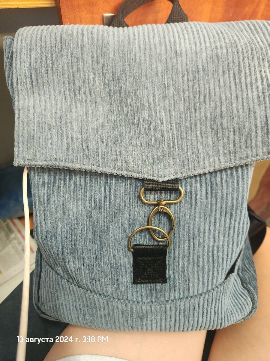 Customer photo review of מיני סטודנט כחול - אפור קורדרוי