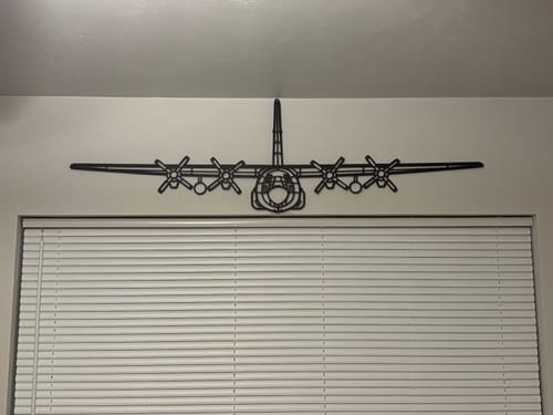 Customer photo review of C-130H Hercules Front Metal Aircraft Wall Art - NCP0040