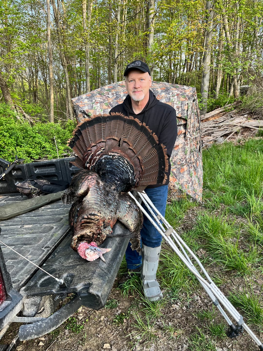 Customer photo review of TideWe Hunting Chair Adjustable Height 360°  Swivel Blind Chair With Armrests