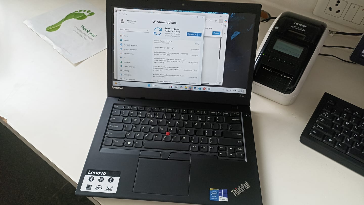 Customer photo review of Lenovo ThinkPad Laptop L480 | i5-8th | 14" HD | Win 11 | Refurbished