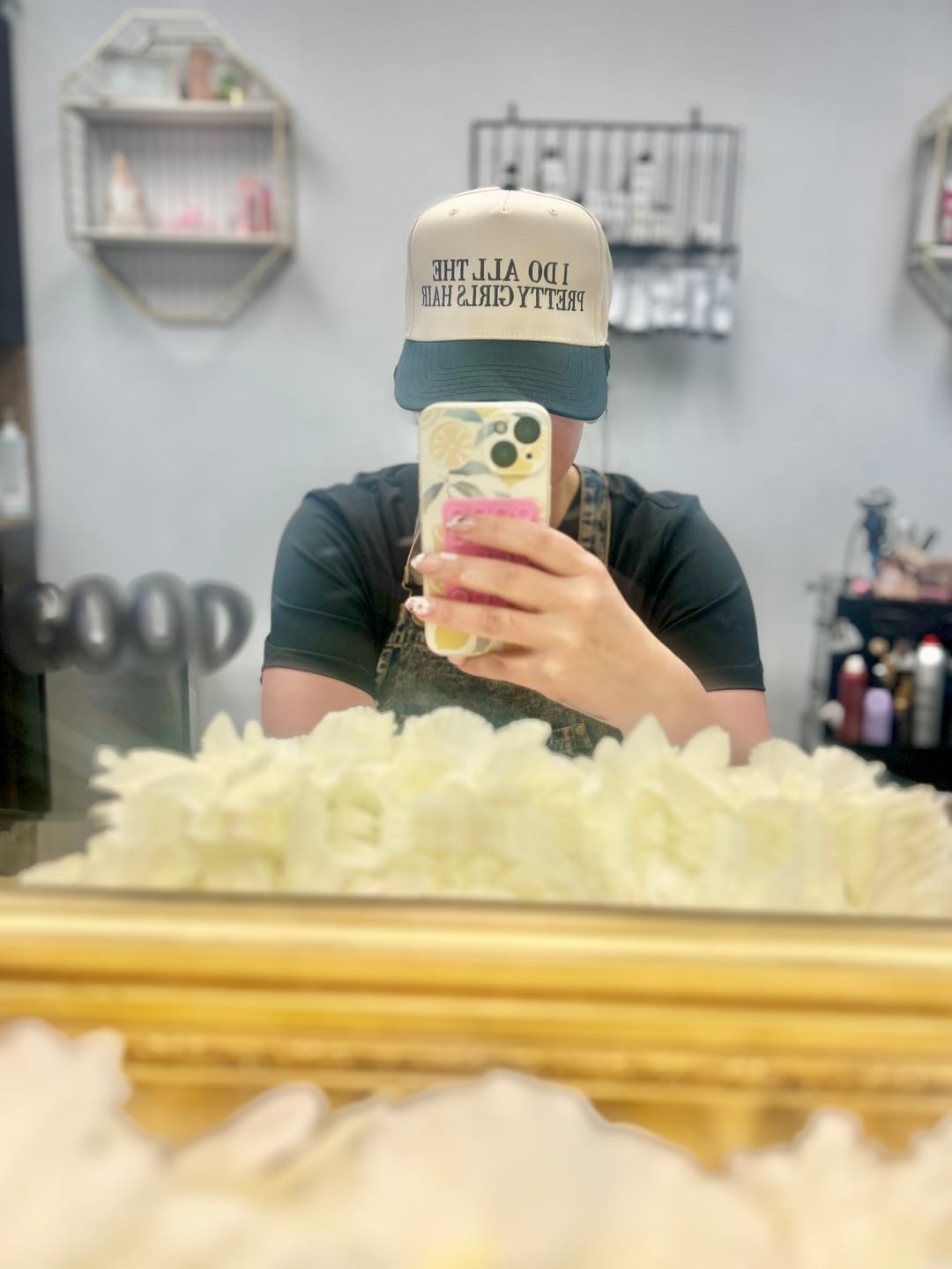 Customer photo review of I do all the pretty girls hair - Trucker Hat
