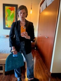 undefined review of Round Straw Beach Tote (Yellow & Orange) image 1 out of 1