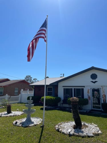Customer photo review of Ultra Heavy Duty American Flag - 2-ply Polyester - Made In USA