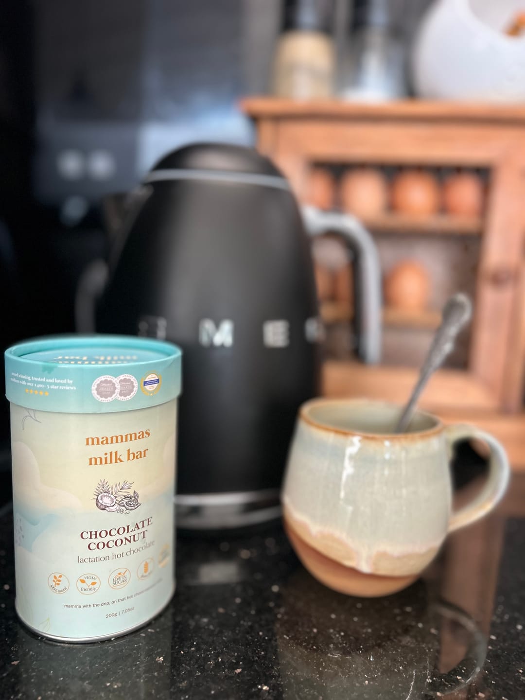Customer photo review of Lactation Caramelised White Hot Chocolate