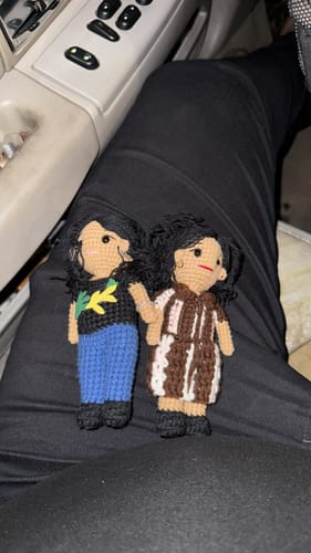 Customer photo review of Dolly® Personalized Crochet Doll with Photo Card