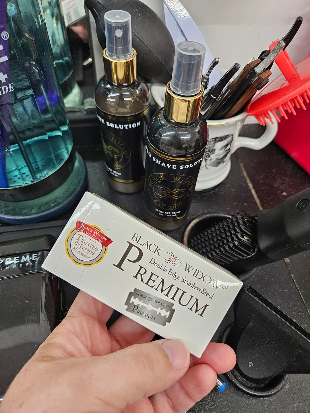 Customer photo review of PRO SHAVE SOLUTION (5 oz)