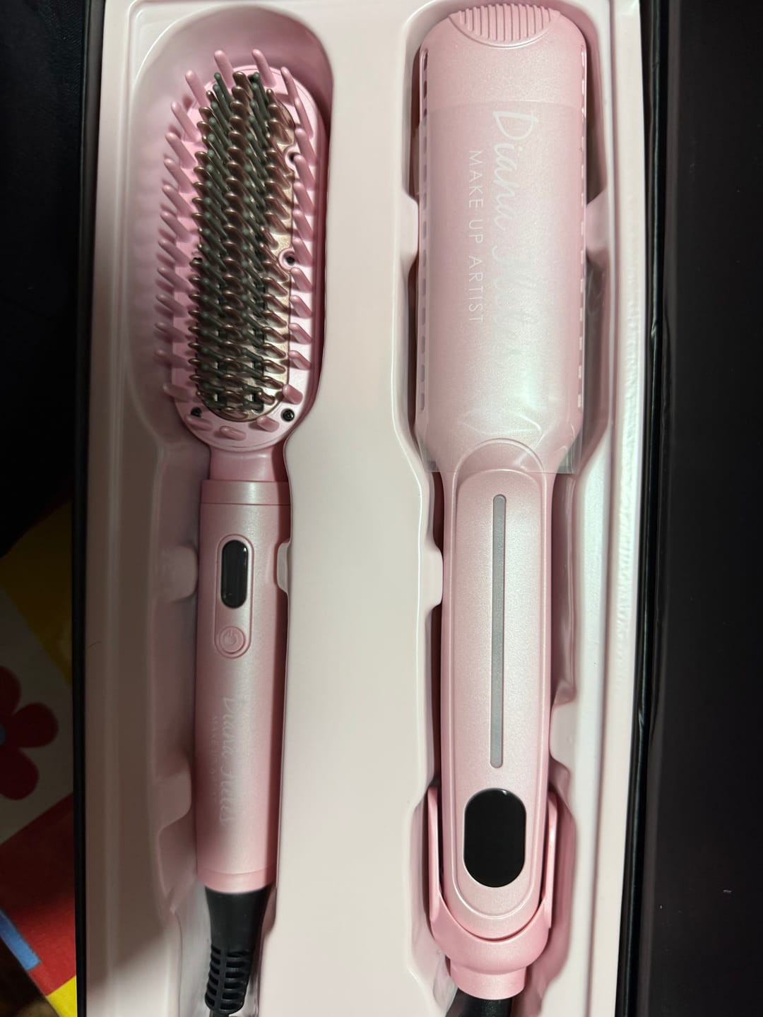 Customer photo review of Set Plancha Profesional Infrarroja + Cepillo Alaciador Diana Fletes