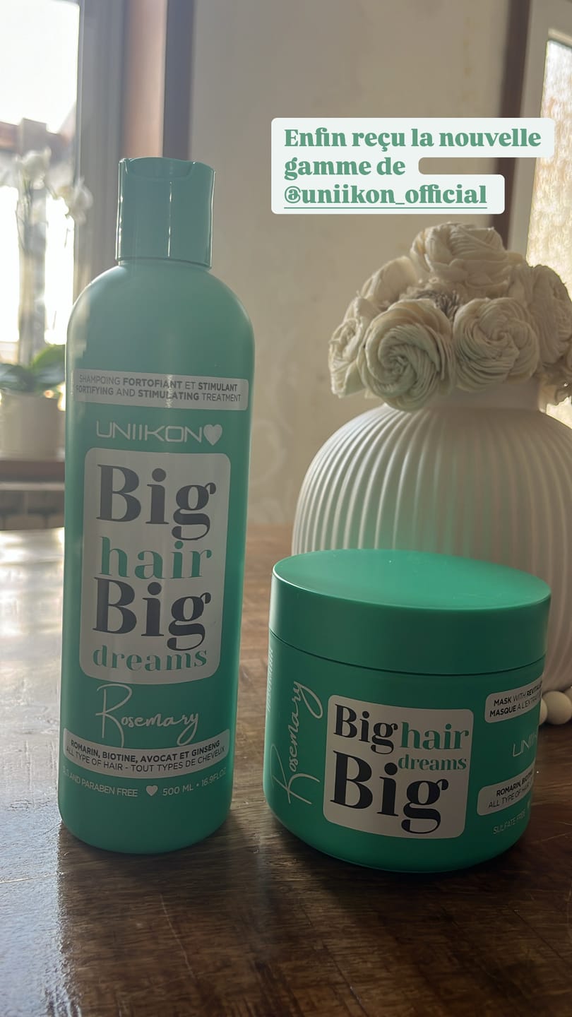 Customer photo review of Gamme Rosemary - Kit Complet - Shampooing, masque - Tout type de cheveux
