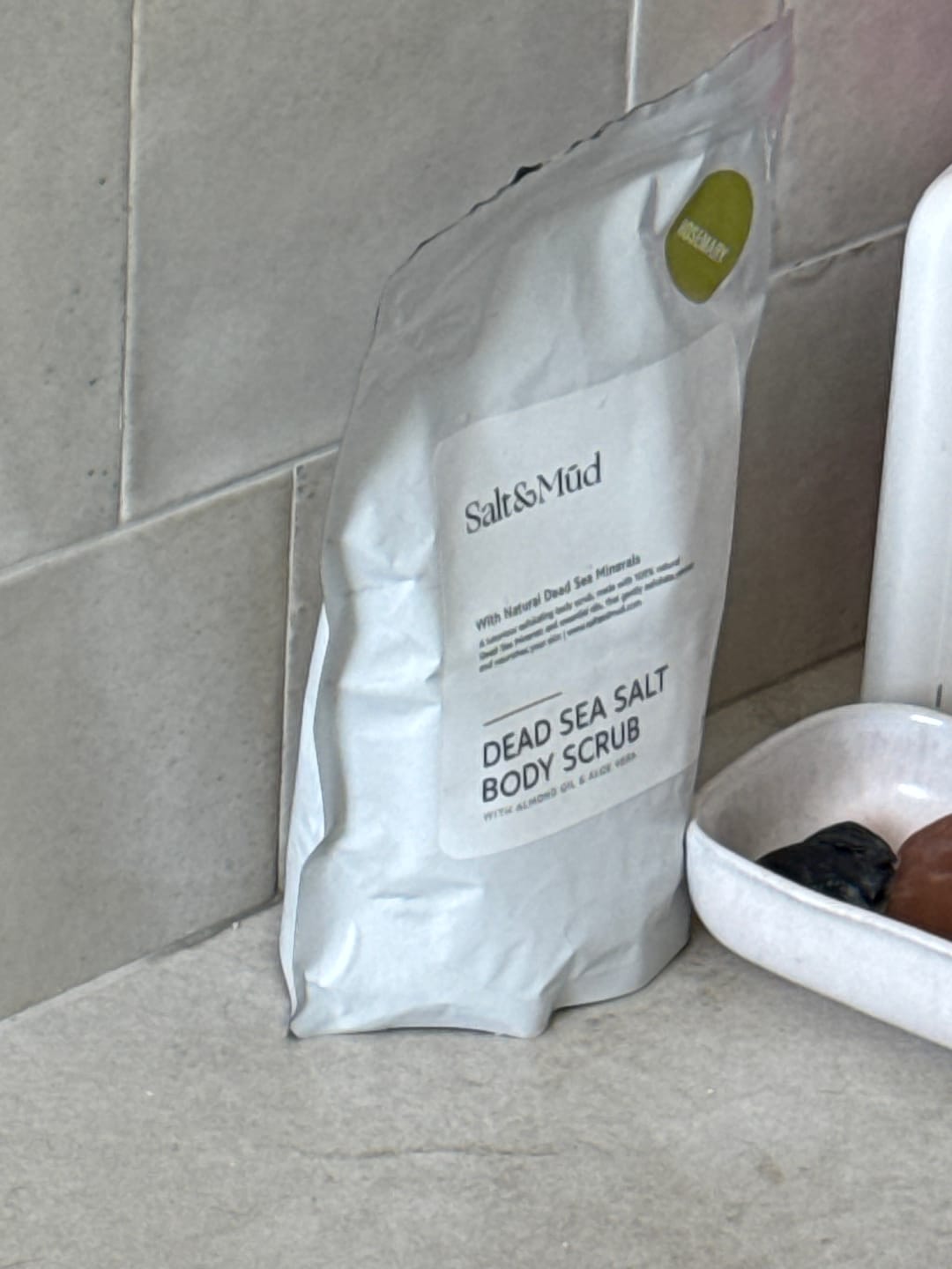 Customer photo review of Dead Sea Salt Body Scrub Natural 100%  350G
