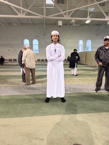 Customer photo review of White Embroidered Thobe