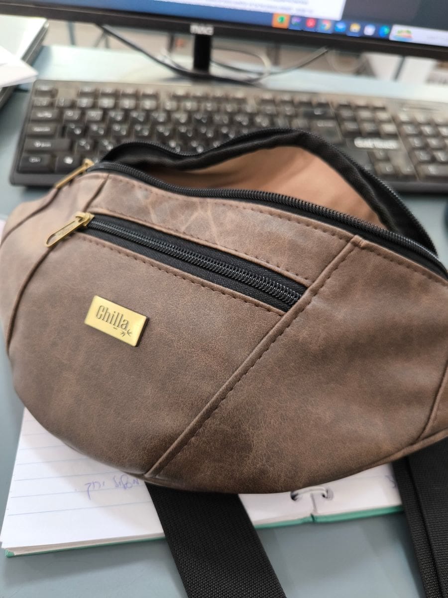 Customer photo review of פאוץ' רוני גדול חום דמוי עור חדש