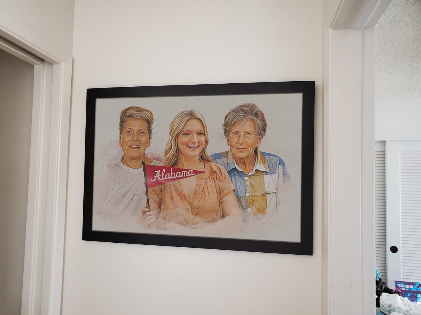 Customer photo review of Watercolor Memorial Portrait